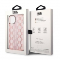 Oryginalne Etui IPHONE 14 Karl Lagerfeld Hardcase Mono Vertical Stripe (KLHCP14SHKLSPCP) różowe