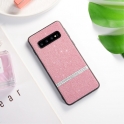 Etui Slim case Brokat Glitter SAMSUNG GALAXY S10 różowe