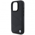 Mercedes Oryginalne Etui IPHONE 16 PRO BMW Hardcase Signature Leather Crossing Lines Pattern (BMHCP16L23RCGPK) czarne