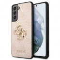 Oryginalne Etui SAMSUNG GALAXY S21 FE Guess Hardcase 4G Big Metal Logo (GUHCS21FE4GMGPI) różowe