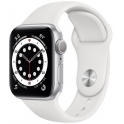 Smartwatch Apple Watch Series 6 GPS + Cellular 40mm Aluminium srebrny z białym paskiem Sport