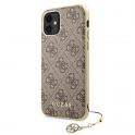 Oryginalne Etui IPHONE 11 Guess Hard Case 4G Charms Collection (GUHCN61GF4GBR) brązowe
