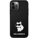 Oryginalne Etui IPHONE 12 / 12 PRO Karl Lagerfeld Hardcase Silicone Choupette (KLHCP12MSNCHBCK) czarne