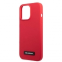 Oryginalne Etui IPHONE 13 PRO Karl Lagerfeld Hardcase Silicone Plaque czerwone