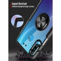 Etui HUAWEI NOVA 5T Pancerne Clear Carbon Ring czarne