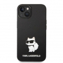 Oryginalne Etui IPHONE 14 Karl Lagerfeld Hardcase Silicone Ikonik (KLHCP14SSNCHBCK) czarne