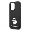 Etui IPHONE 14 PRO MAX Karl Lagerfeld Hardcase Silicone Choupette (KLHCP14XSNCHBCK) czarne