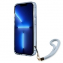 Etui IPHONE 13 PRO Guess Hardcase Translucent Stap (GUHCP13LHTSGSB) niebieskie