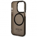 Oryginalne Etui IPHONE 14 PRO Guess Hard Case Gold Outline Translucent MagSafe (GUHMP14LHTCMK) czarne