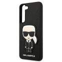 Oryginalne Etui SAMSUNG GALAXY S21 FE Karl Lagerfeld Hardcase Saffiano Ikonik Karl's Head KLHCS21FSAKHBK czarne