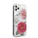 Oryginalne Etui IPHONE 11 PRO Guess Hardcase Flower Desire Pink & White Rose transparentne