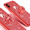 Etui Diamond Ring case SAMSUNG GALAXY A50 czerwone