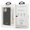 Oryginalne Etui IPHONE 14 Guess Hardcase 4G Charms Collection (GUHCP14SGF4GGR) szare