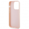 Oryginalne Etui APPLE IPHONE 15 PRO Karl Lagerfeld Hardcase 3D Rubber Glitter Logo (KLHCP15L3DMBKCP) różowe