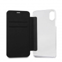 Oryginalne Etui IPHONE X / XS Karl Lagerfeld Bookcase Signature Glitter czarne
