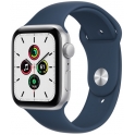 Smartwatch Apple Watch SE GPS 44mm Aluminium srebrny z niebieskim paskiem Sport