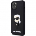 Oryginalne Etui IPHONE 14 Karl Lagerfeld Hardcase Rubber Ikonik 3D (KLHCP14S3DRKINK) czarne