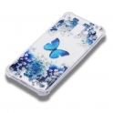 Etui Slim ART SAMSUNG A6 2018 niebieski motyl i kwiat