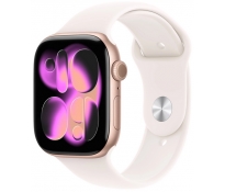 Smartwatch Apple Watch Series 11 GPS 42mm Aluminium różowo złoty z paskiem sport różowy S/M MEU04