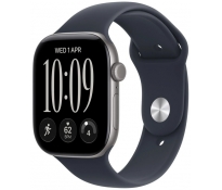 Smartwatch Apple Watch Series 12 GPS 42mm Aluminium srebrny z paskiem sport niebieski S/M MJE74