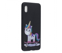 Etui Slim case Art SAMSUNG GALAXY A10 czarny jednorożec