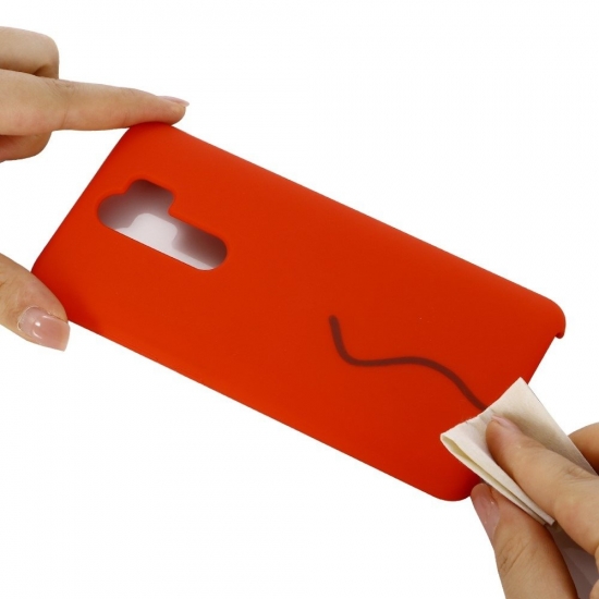 Etui XIAOMI MI 9 LITE Silicone case elastyczne silikonowe czerwone / MI ...