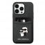 Oryginalne Etui APPLE IPHONE 15 PRO MAX Karl Lagerfeld Hardcase Saffiano Cardslot KC Metal Pin (KLHCP15XSAPKCNPK) czarne