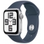 Smartwatch Apple Watch SE 2023 GPS 40mm Aluminium srebrny z paskiem sport błękitny rozmiar S/M MRE13QP/A