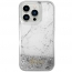 Oryginalne Etui IPHONE 14 Guess Hardcase Liquid Glitter Marble (GUHCP14SLCSGSGH) białe
