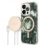Oryginalne Etui IPHONE 14 PRO MAX Guess Hardcase Jungle Collection MagSafe + Wireless Charger (GUBPP14MH4EACSK) zielone