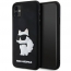 Oryginalne Etui IPHONE 11 Karl Lagerfeld Hardcase Rubber Ikonik 3D (KLHCN613DRKHNK) czarne