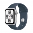 Smartwatch Apple Watch SE GPS 40mm srebrny aluminium + niebieski pasek S/M